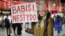 Demonstrace spolku Milion chvilek proti Andreji Babišovi.