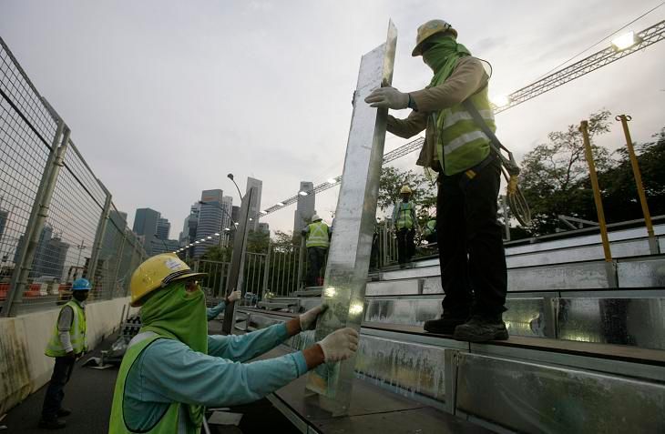 Přípravy na Velkou cenu Singapuru