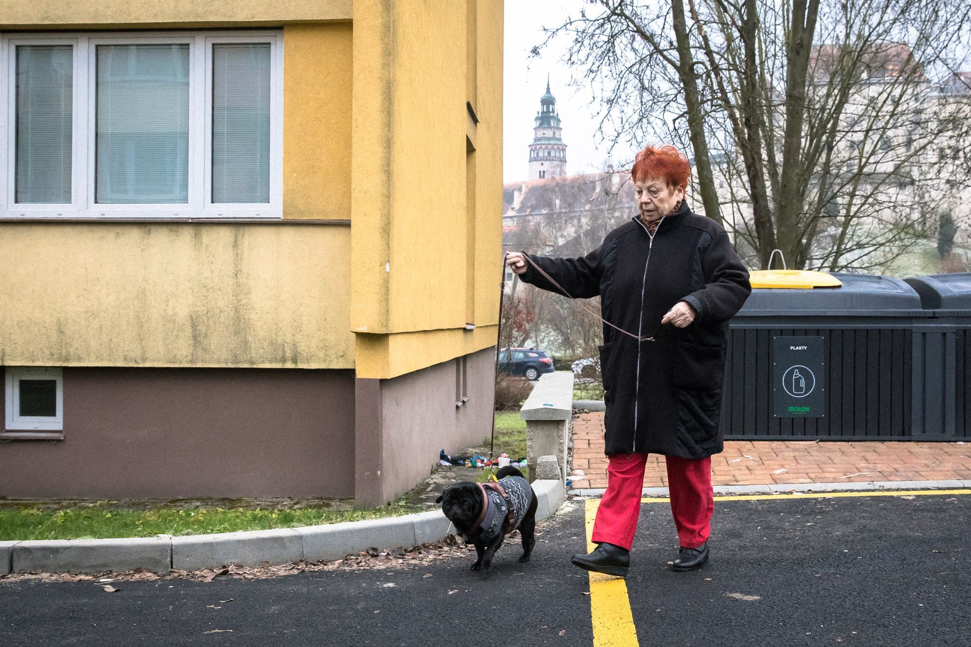 Český Krumlov, overturismus, turisté, zima, andělský průvod, advent, mikuláš