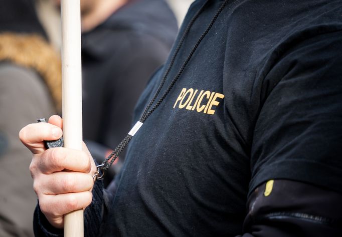 Střípky z loňské demonstrace bezpečnostních složek před ministerstvem vnitra, 21. listopadu 2024