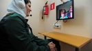 Ivanovo Region prison colony for convicted women IVANOVO REGION, RUSSIA. APRIL 25, 2012. A convicted woman makes a video calls to her relatives at Women's Prison Colony No3 of the Ivanovo Region branch of the Russian Federal Service of Execution of Sentences (UFSIN), seen through an open window.