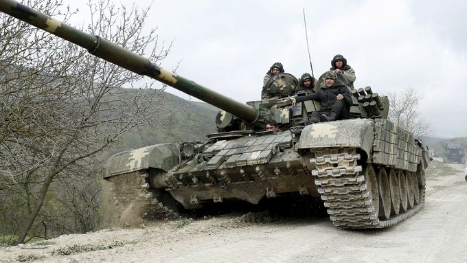 Tank patřící armádě Národního Karabachu.