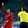 Cristiano Ronaldo reaguje na výrok rozhodčího v přátelském zápase s Panamou