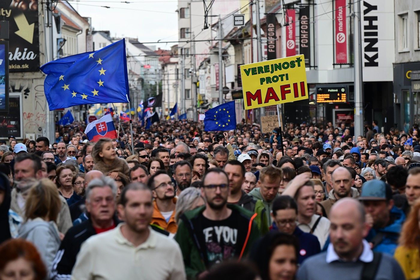 Slovensko demonstrace Bratislava