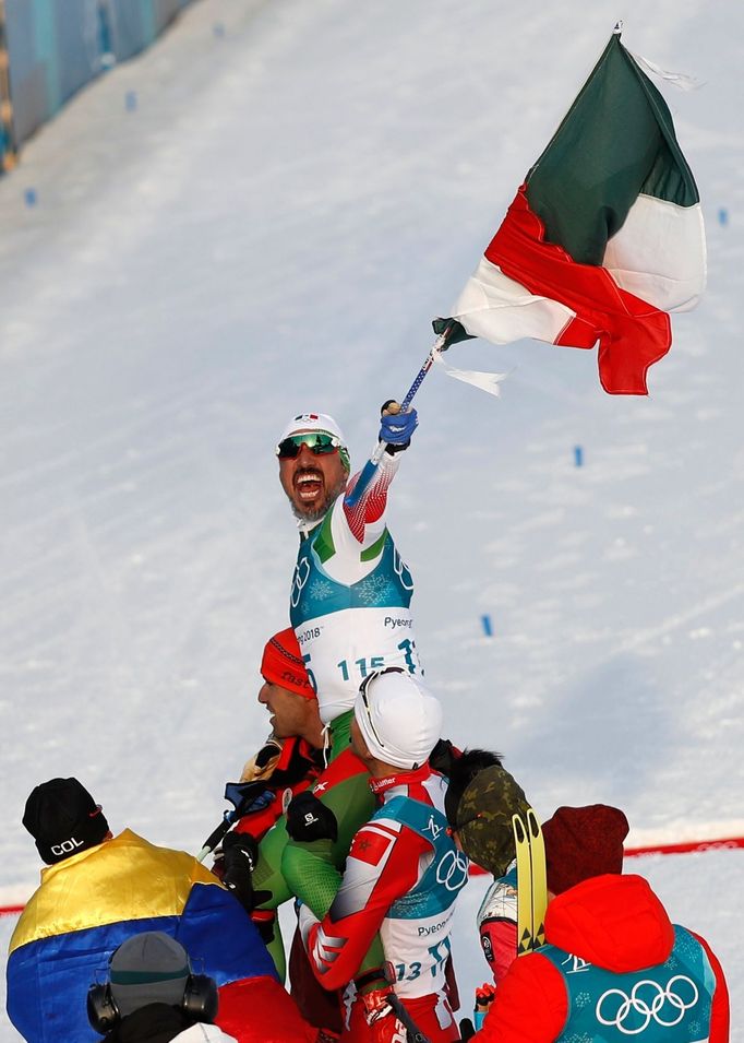 German Madrazo z Mexika při běhu na 15 km na ZOH 2018