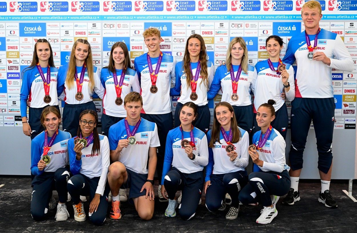 Čeští medailisté po návratu z atletického ME juniorů 2023 v Izraeli