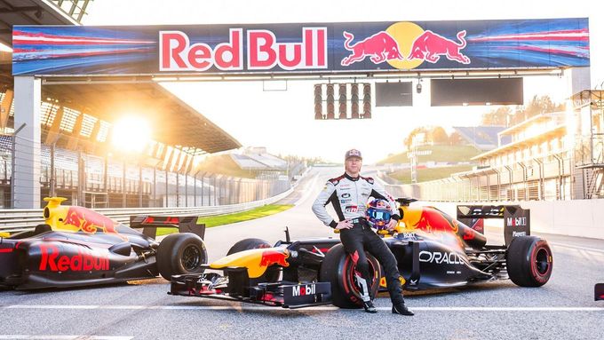 Kalle Rovanperä při testech monopostu F1 Red Bull