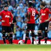 Manchester City vs. United, utkání Premier League (Rooney, Welbeck, Carrick)