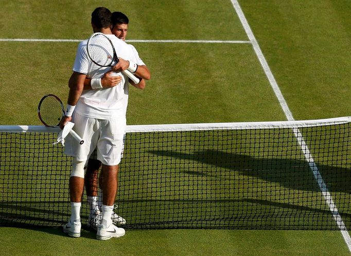 Djokovič vs. Del Potro, semifinále Wimbledonu 2013.