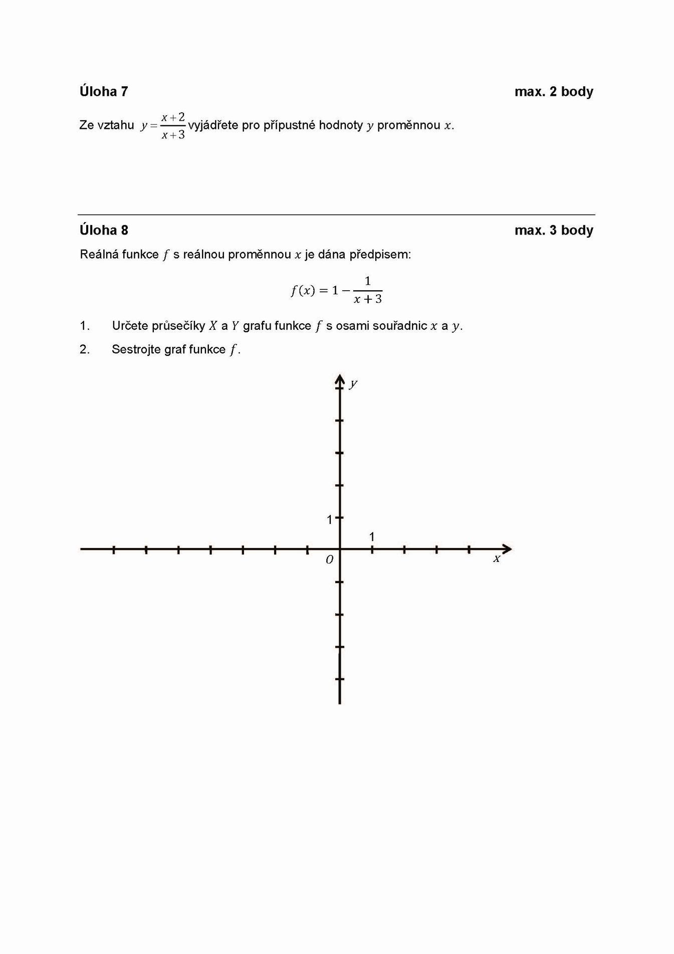 Státní maturita - vyšší obtížnost
