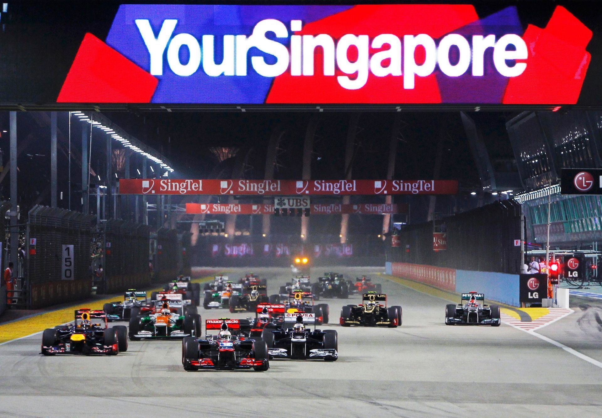 Velká cena Singapuru, start závodu