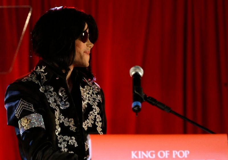 Michael Jackson na tiskové konferenci