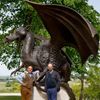 Socha bronzového draka v Bordeaux