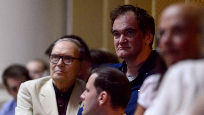 Režisér Quentin Tarantino a italský skladatel a dirigent Ennio Morricone
