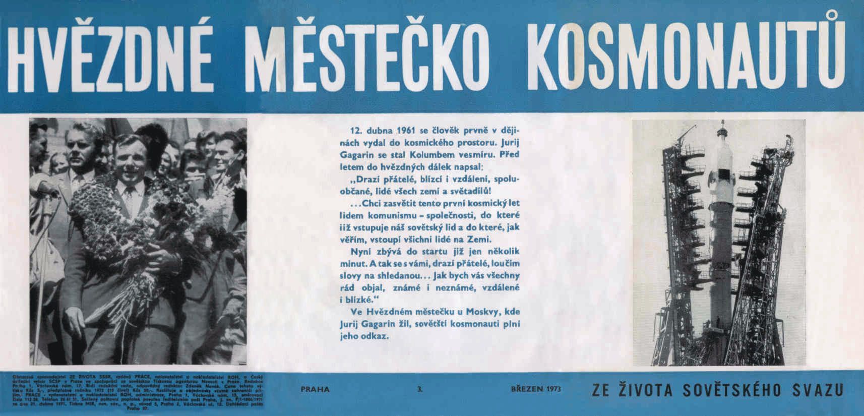 Předal knihy z roku 1973 "Hvězdné městečko kosmonautů"