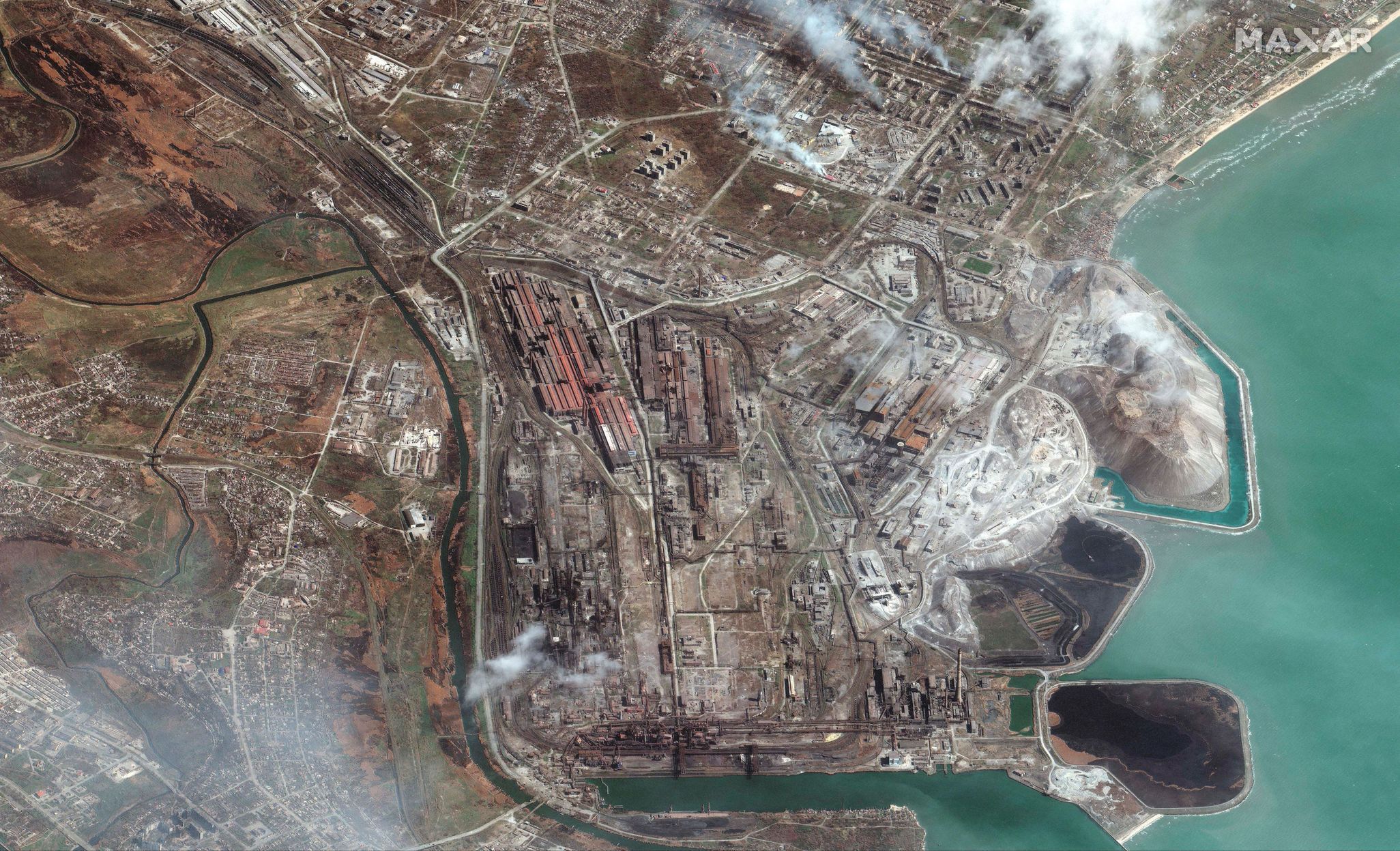 Mariupol, satelitní snímek.