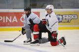 Radko Gudas a Jiří Tlustý. Odchovanci kladenského hokeje se na NHL připravují doma.