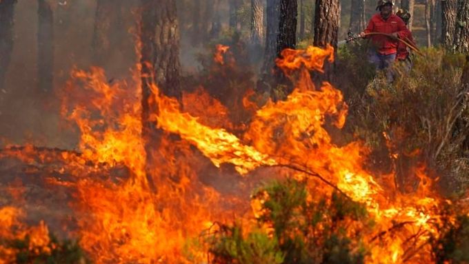 V severním a středním Portugalsku likvidují hasiči požáry porostů