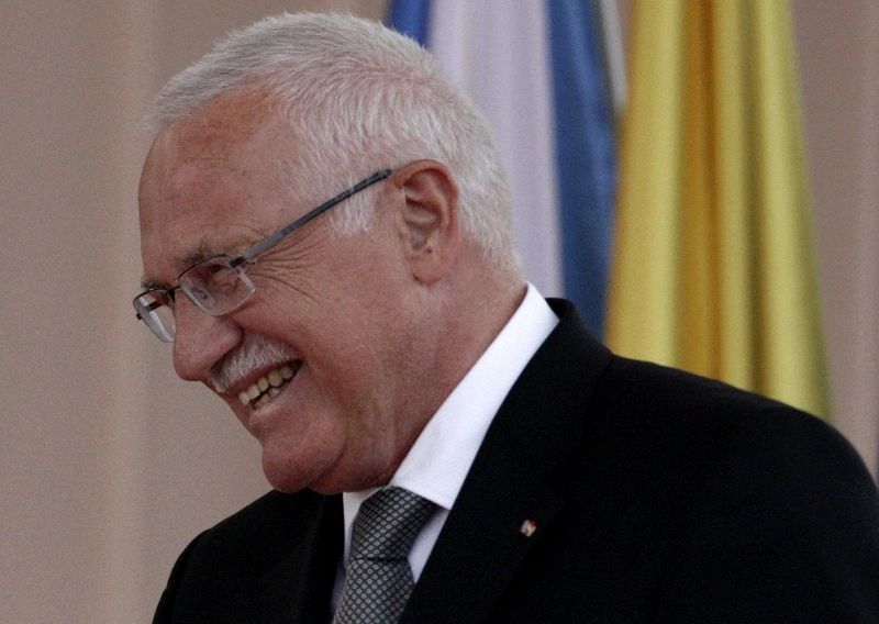 Václav Klaus smějící se