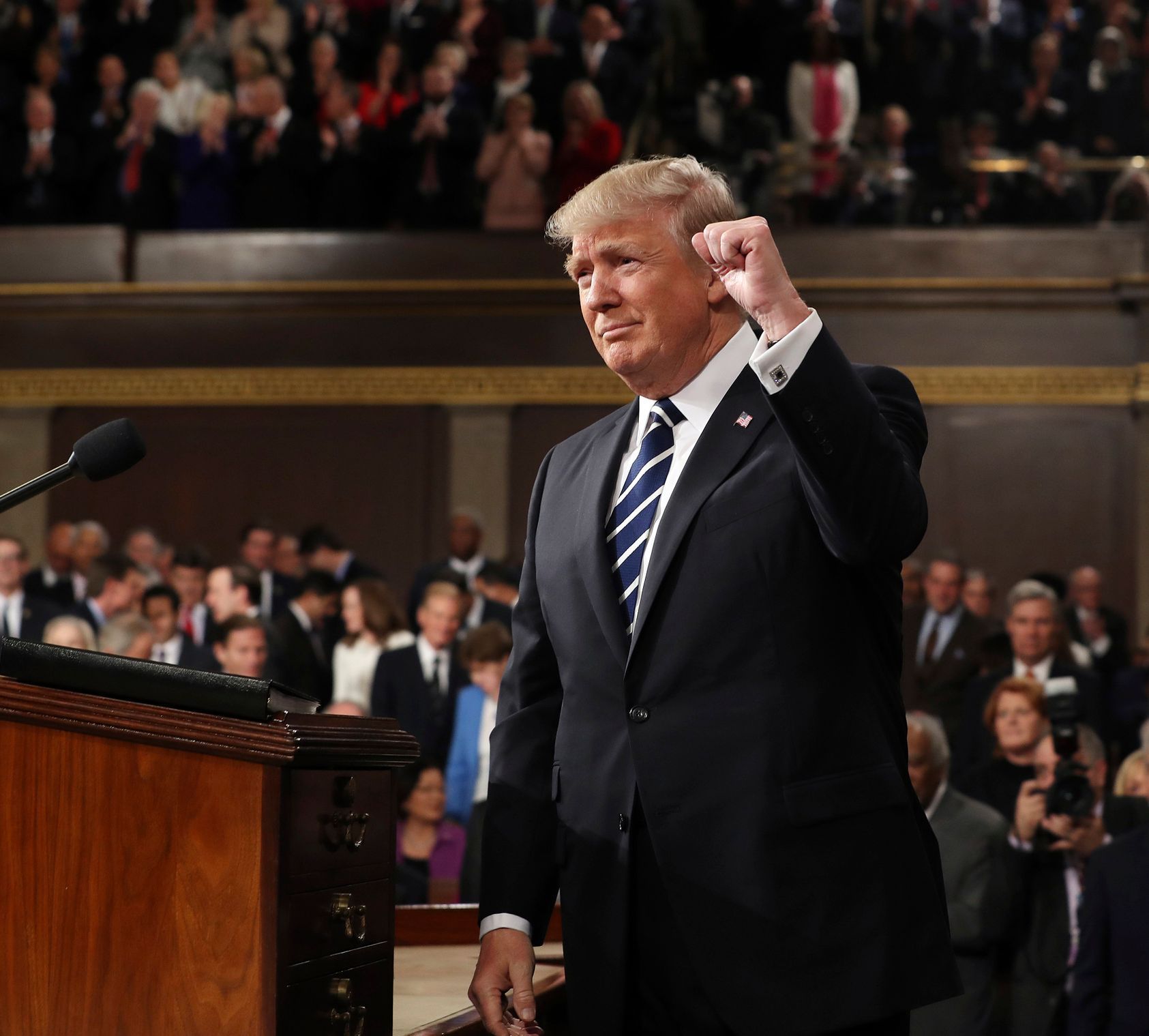 Donald Trump při projevu v americkém Kongresu