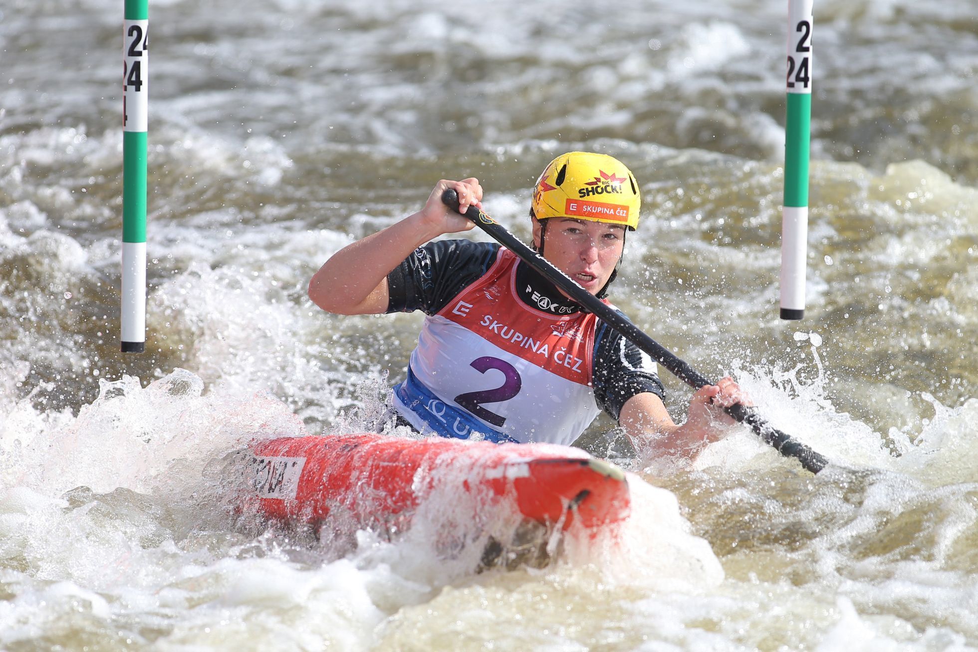 Tereza Fišerová v ME ve vodním slalomu v Praze-Troji 2020