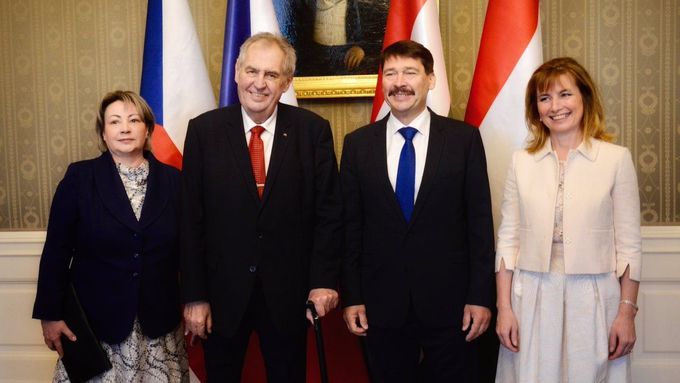 Miloš Zeman se při své cestě do Maďarska setkal také s prezidentem Jánosem Áderem