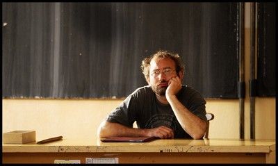 Bohdan Sláma během natáčení filmu Venkovský učitel