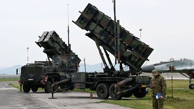 Systém protivzdušné obrany Patriot při vojenském cvičení na Tchaj-wanu.