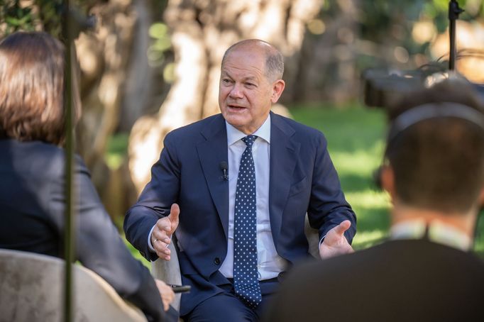 Německý kancléř Olaf Scholz na summitu G7