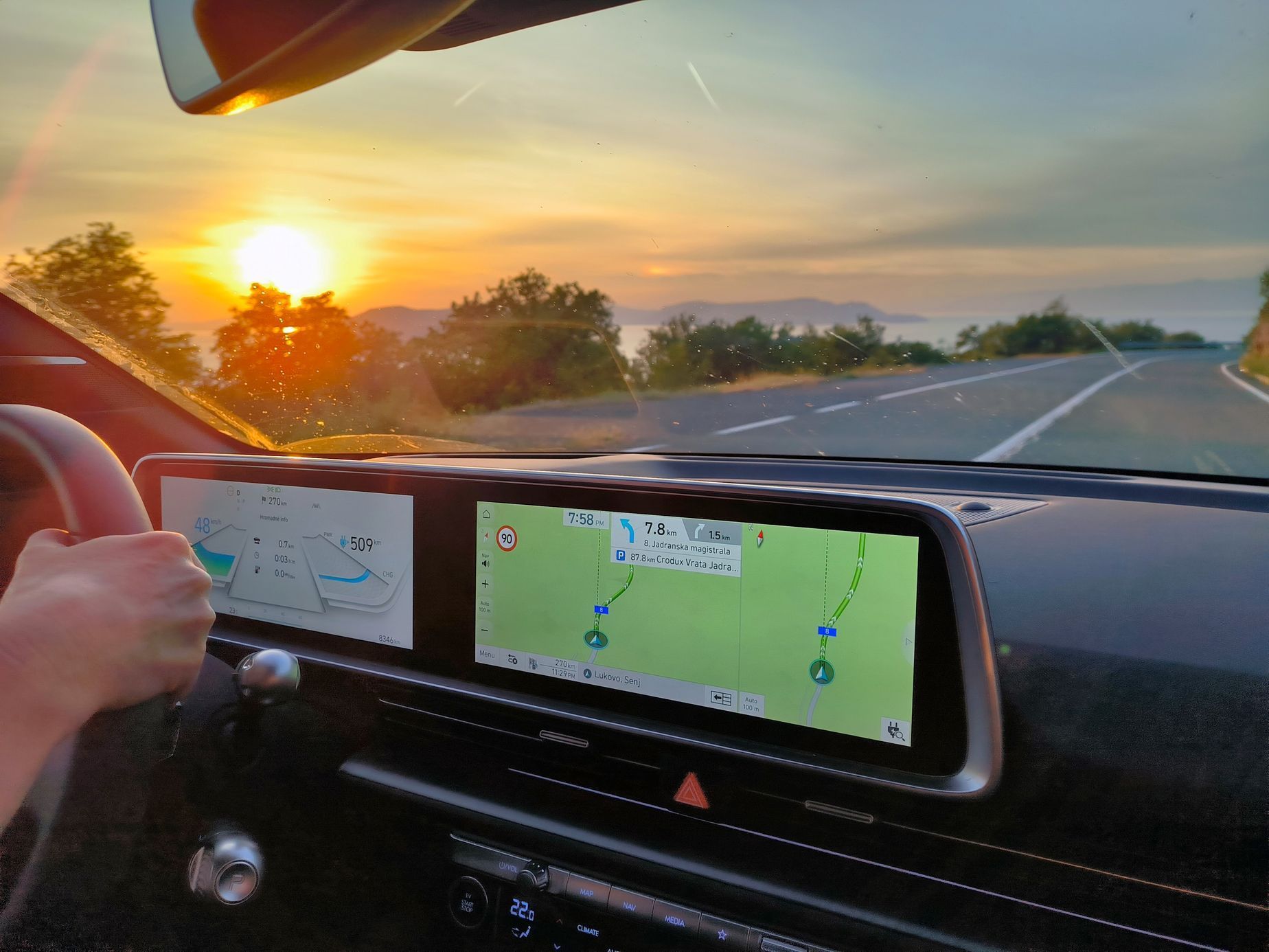 Hyundai Ioniq 6 Chorvatský test spotřeby