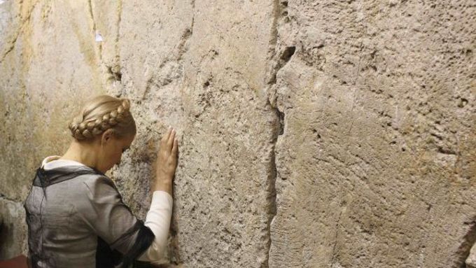 Julyja Tymošenková o Zdi nářků v Jeruzalémě.