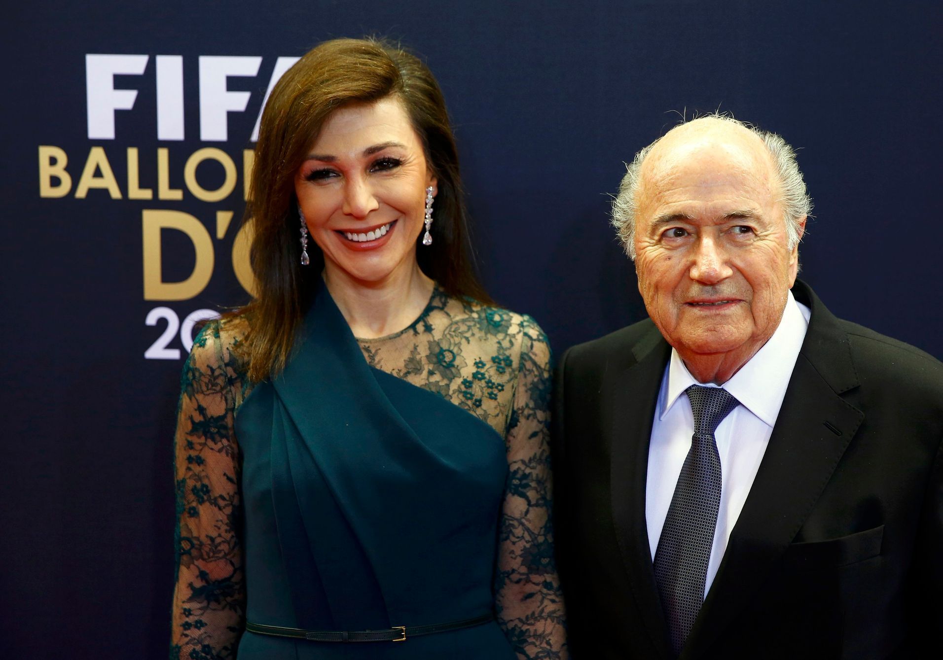 FIFA President Blatter and Barras arrive for the FIFA Ballon d'Or 2014 soccer awards ceremony at the Kongresshaus in Zurich