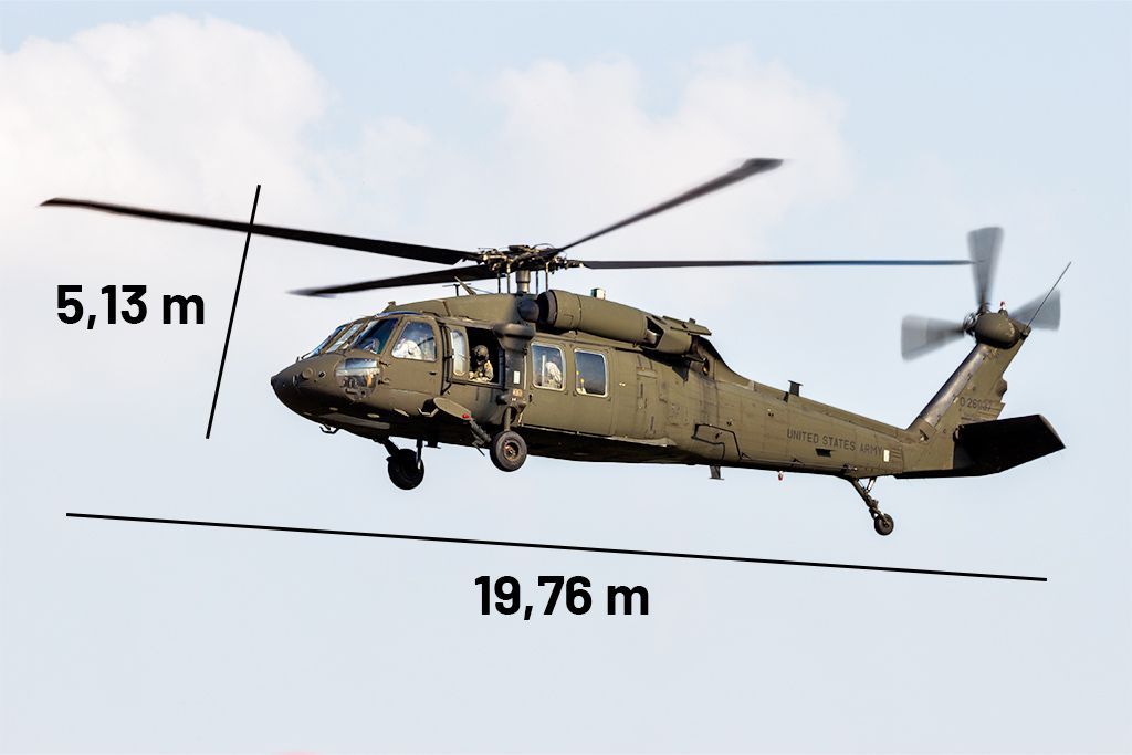 rozměry - UH-60 Black Hawk