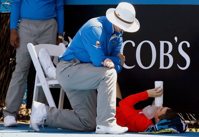 Sběrač míčků zkolaboval na  Australian Open 2014