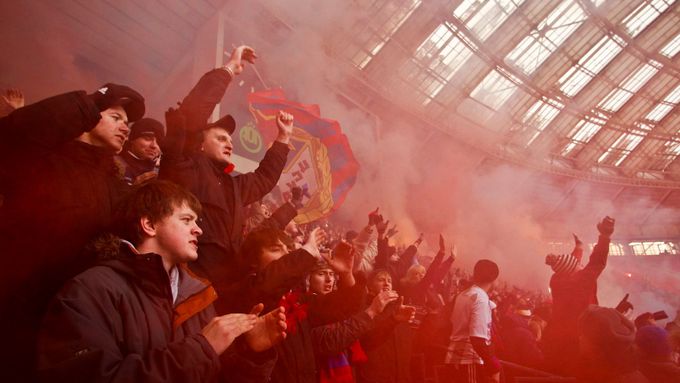Fanoušci CSKA Moskva (ilustrační foto).