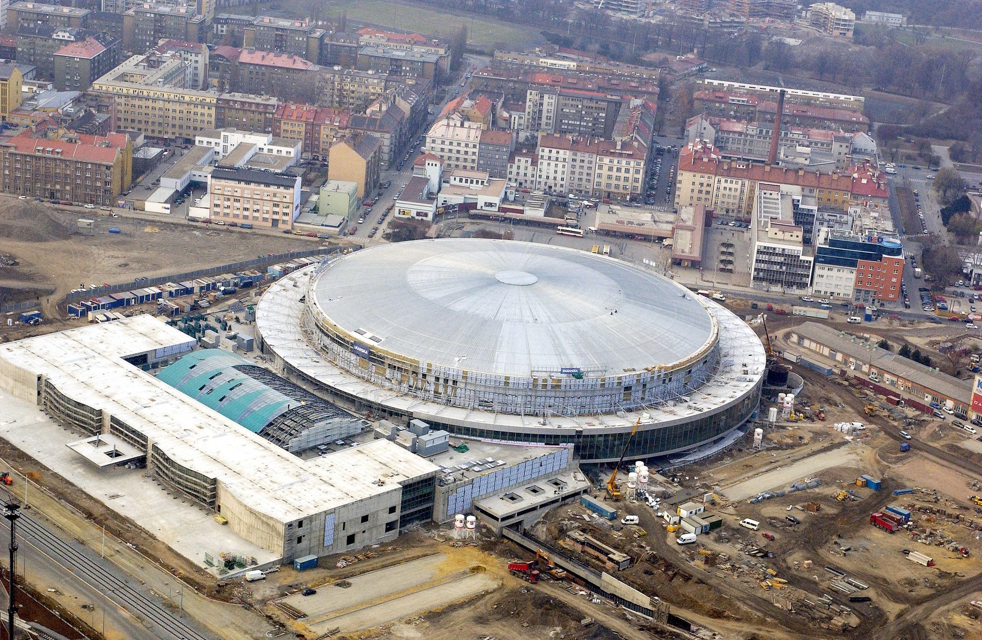 Stavba Sazky arény, Stavba O2 arény, Sazka aréna, O2 aréna, Praha, Domácí, MS v hokeji 2024