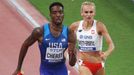 Athletics - World Athletics Championships - Doha 2019 - 4x400 Metres Relay Mixed - Khalifa International Stadium, Doha, Qatar - September 29, 2019 Michael Cherry of the U