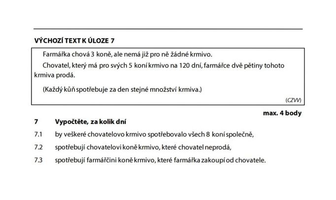 Jedna z kritizovaných úloh v matematickém testu, kterou si Cermat na deváťáky připravil. Poradili byste si s ní?