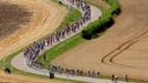 Peloton na dvanácté etapě Tour de France.