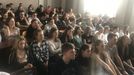 Na konferenci "Věznice Uherské Hradiště jako místo paměti" přišlo také mnoho studentů gymnázia.