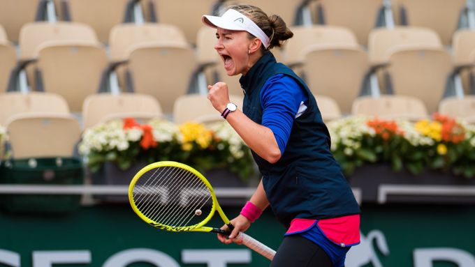 Barbora Krejčíková během úspěšného French Open.
