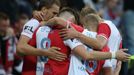 Radost Slavie v ligovém zápase s Bohemians 1905