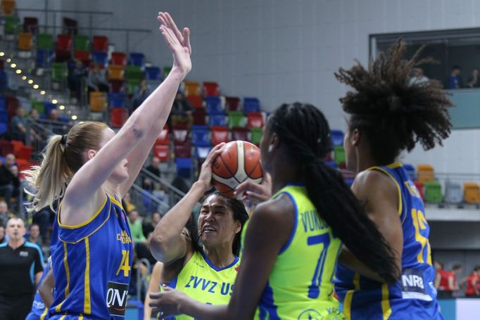 basketbal, Evropská liga žen 2019/2020, USK Praha - Castors Braine, Brionna Jonesová