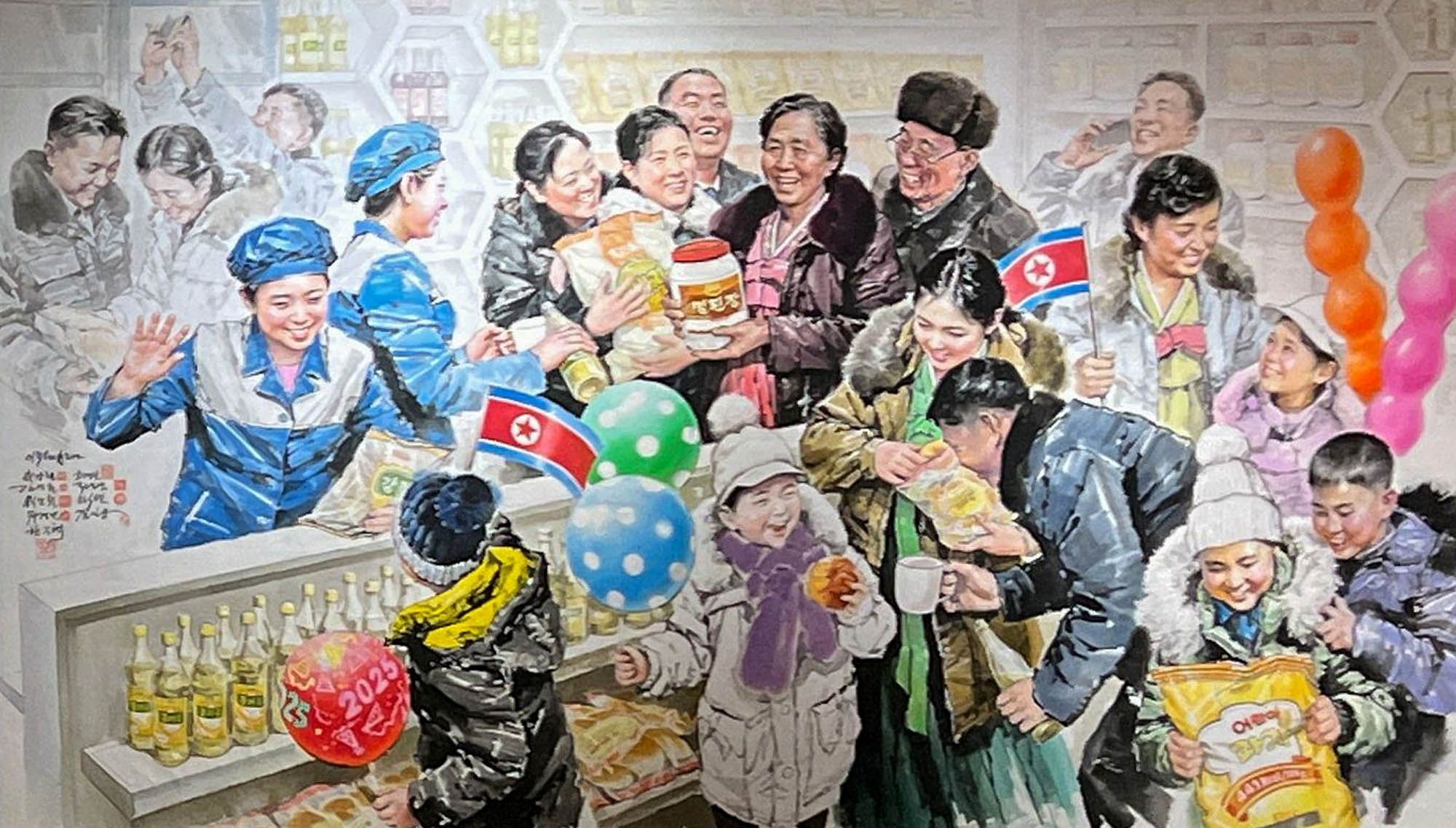 Rusko, Moskva, Severní Korea, výstava, umění, socialistický realismus