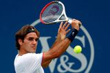 Roger Federer předvedl v prvním setu finálového boje turnaje Masters v Cincinnati soustředěný výkon...