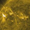 X1 Solar Flare Eruption on March 5, 2012 Screen capture of X1 class flare eruption from active region 1429 on March 5, 2012 as seen by the Solar Dynamics Observatory (SDO) in extreme ultraviolet light (171 angstrom). Credit: NASA/SDO/AIA