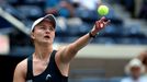 Barbora Krejčíková ve čtvrtfinále US Open proti Jessice Pegulaové