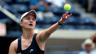Barbora Krejčíková ve čtvrtfinále US Open proti Jessice Pegulaové