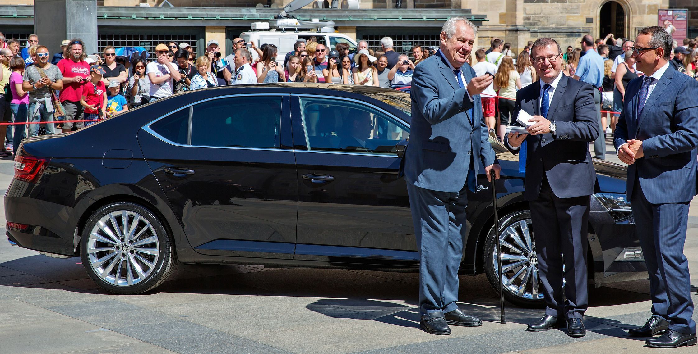 Miloš Zeman Škoda Superb