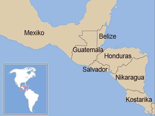 Honduras - slepá mapa